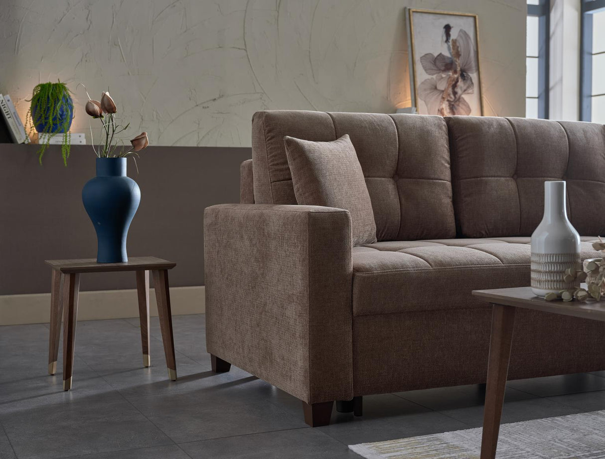 Ivy Koopsi Brown Sleeper Storege Sectional from Bellona - Luna Furniture