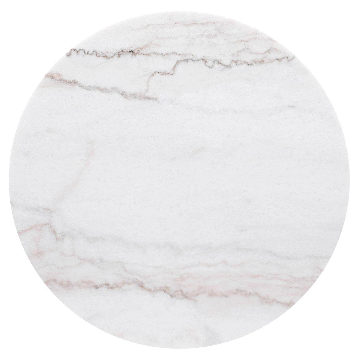 Jason White and Charcoal Round Marble Top Side End Table from Coaster - Luna Furniture