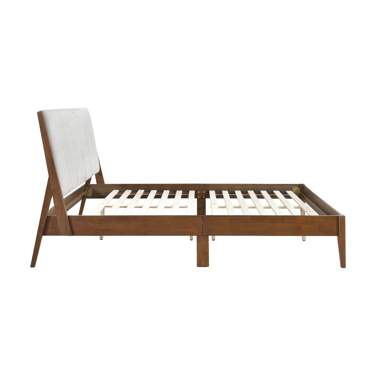 Jasper Light Gray/Chestnut Full Platform Bed from Homelegance - Luna Furniture