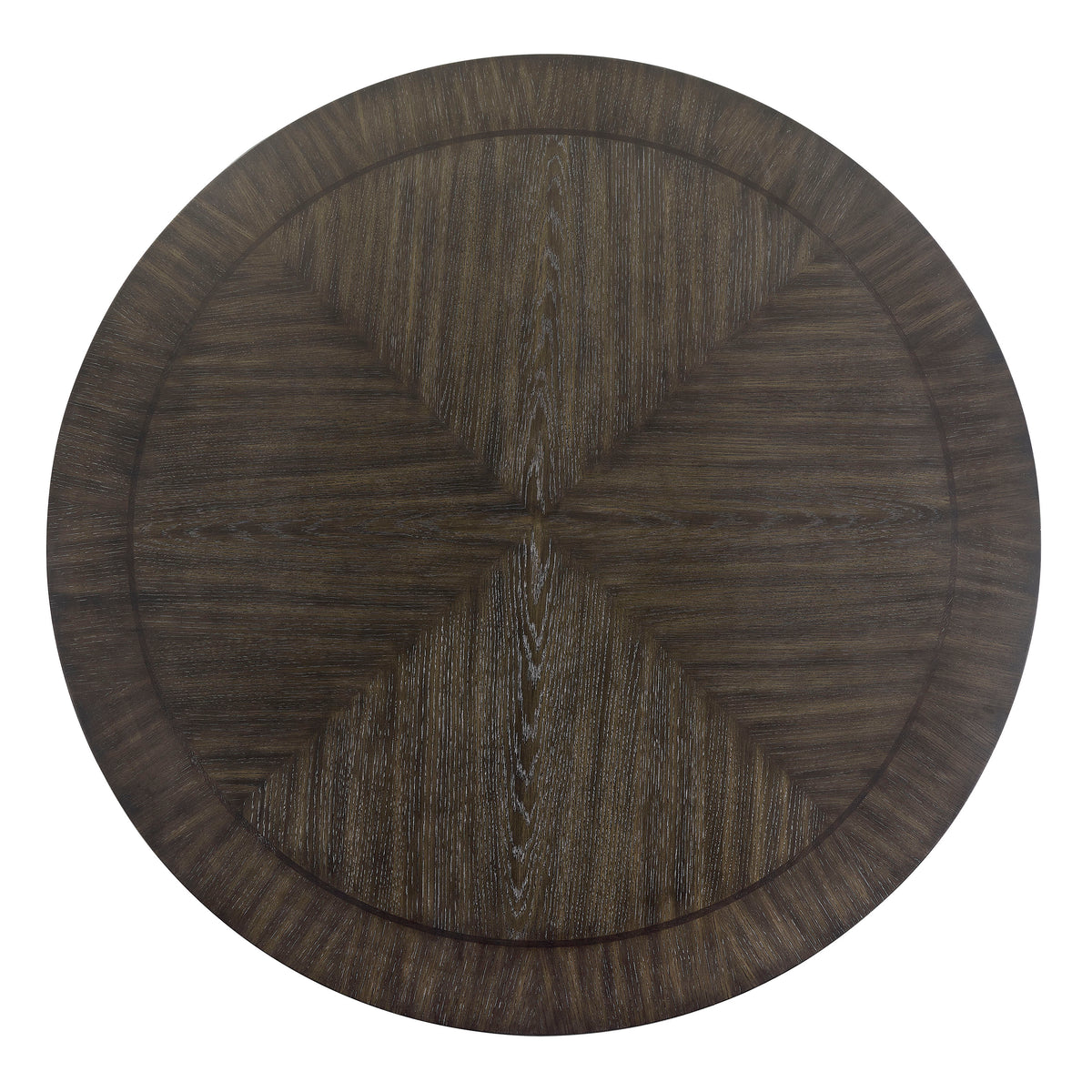 Jeffries Brown Round Dining Table with Lazy Susan from Crown Mark - Luna Furniture