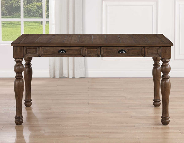 Joanna 59.5ā³ 4-Drawer Dining Table, Brown