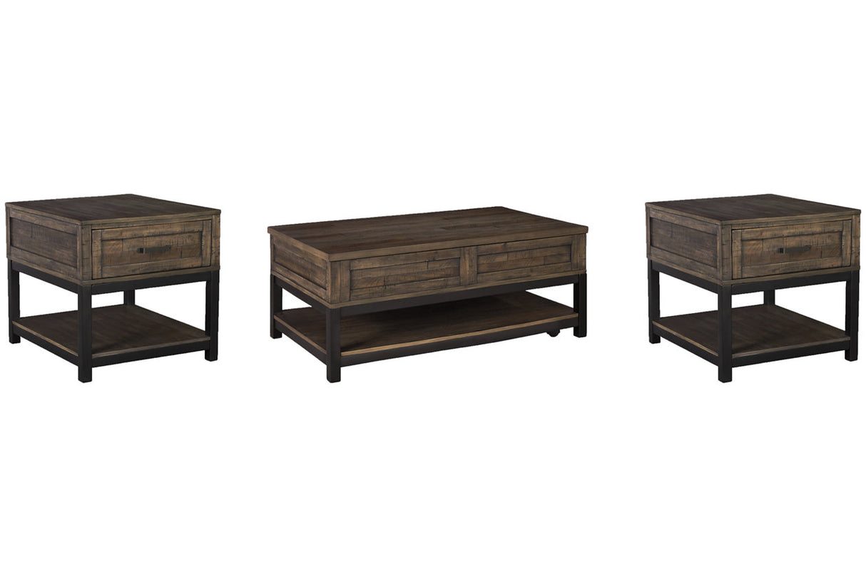 Johurst Grayish Brown Lift-top Coffee Table and 2 End Tables from Ashley - Luna Furniture