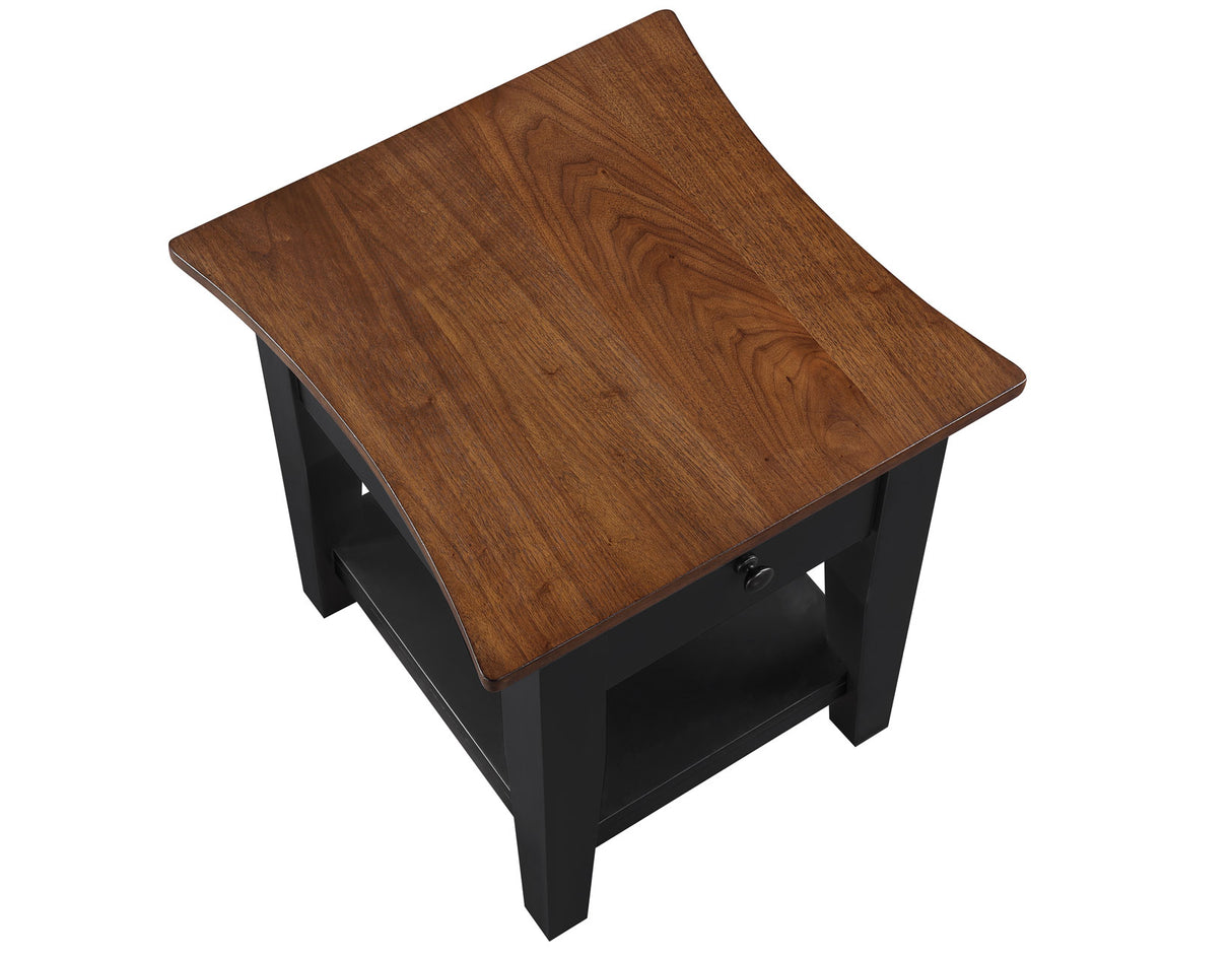 Joplin Walnut/Ebony End Table from Steve Silver - Luna Furniture