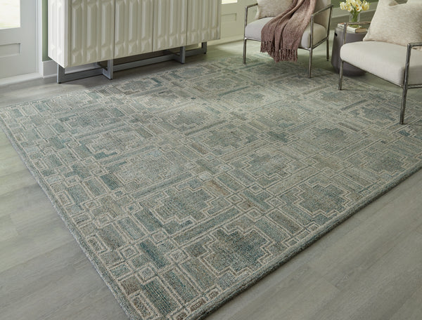 Jossland Green/Ivory Large Rug