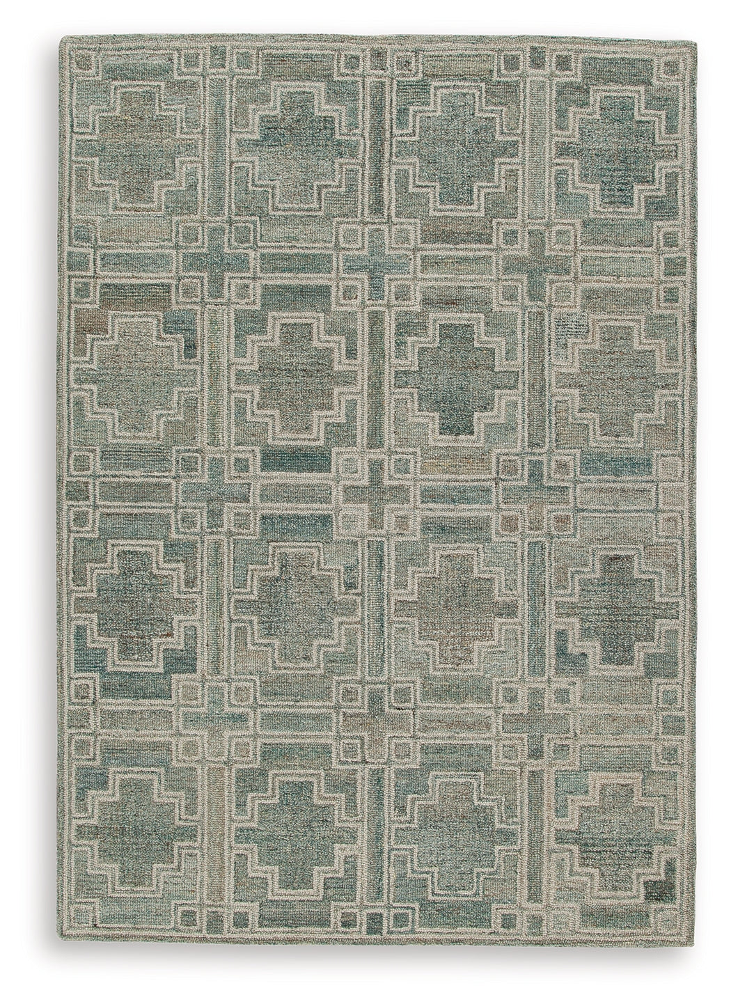 Jossland Turquoise/Ivory Medium Rug from Ashley - Luna Furniture