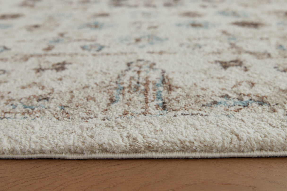 Jossler Ivory/Brown/Teal Medium Rug from Ashley - Luna Furniture