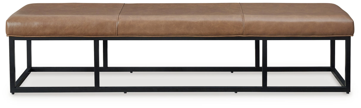 Joston Caramel Accent Bench from Ashley Furniture - Luna Furniture