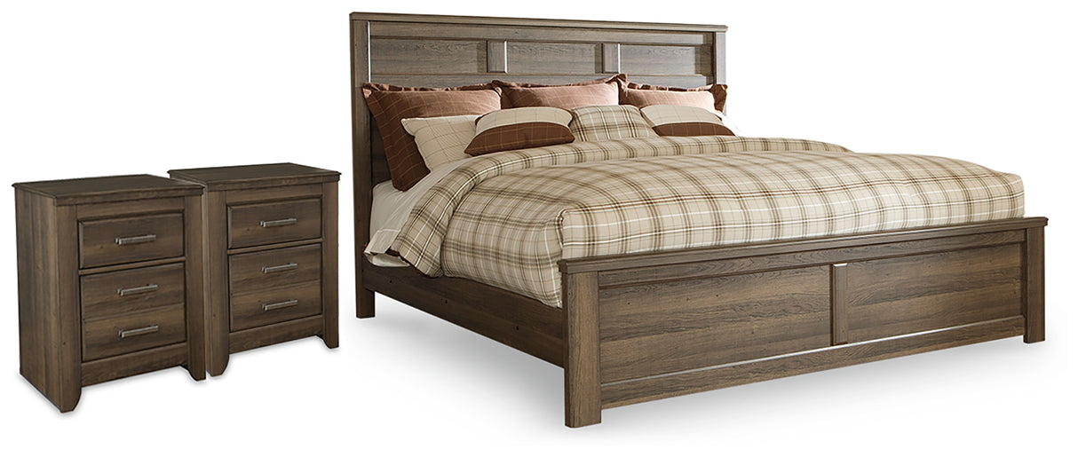Juararo King Panel Bed and 2 Nightstands from Ashley - Luna Furniture