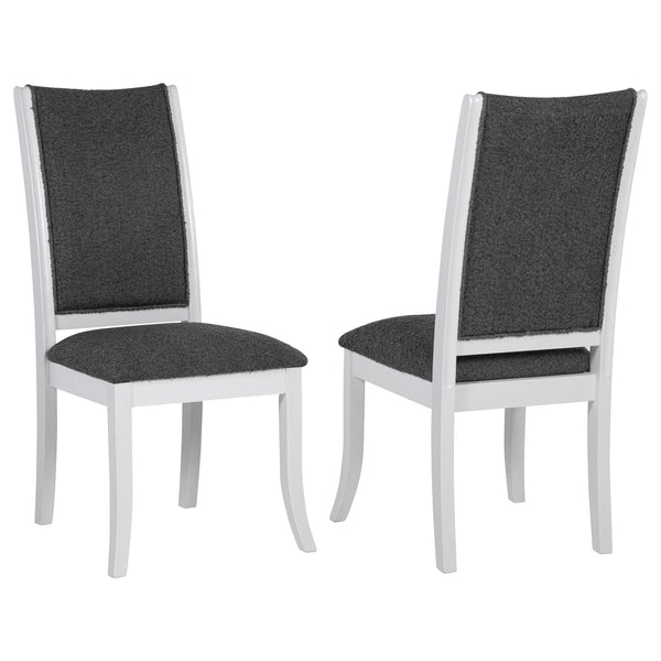 Judd Pearl White and Gray Dining Side Chair, Set of 2