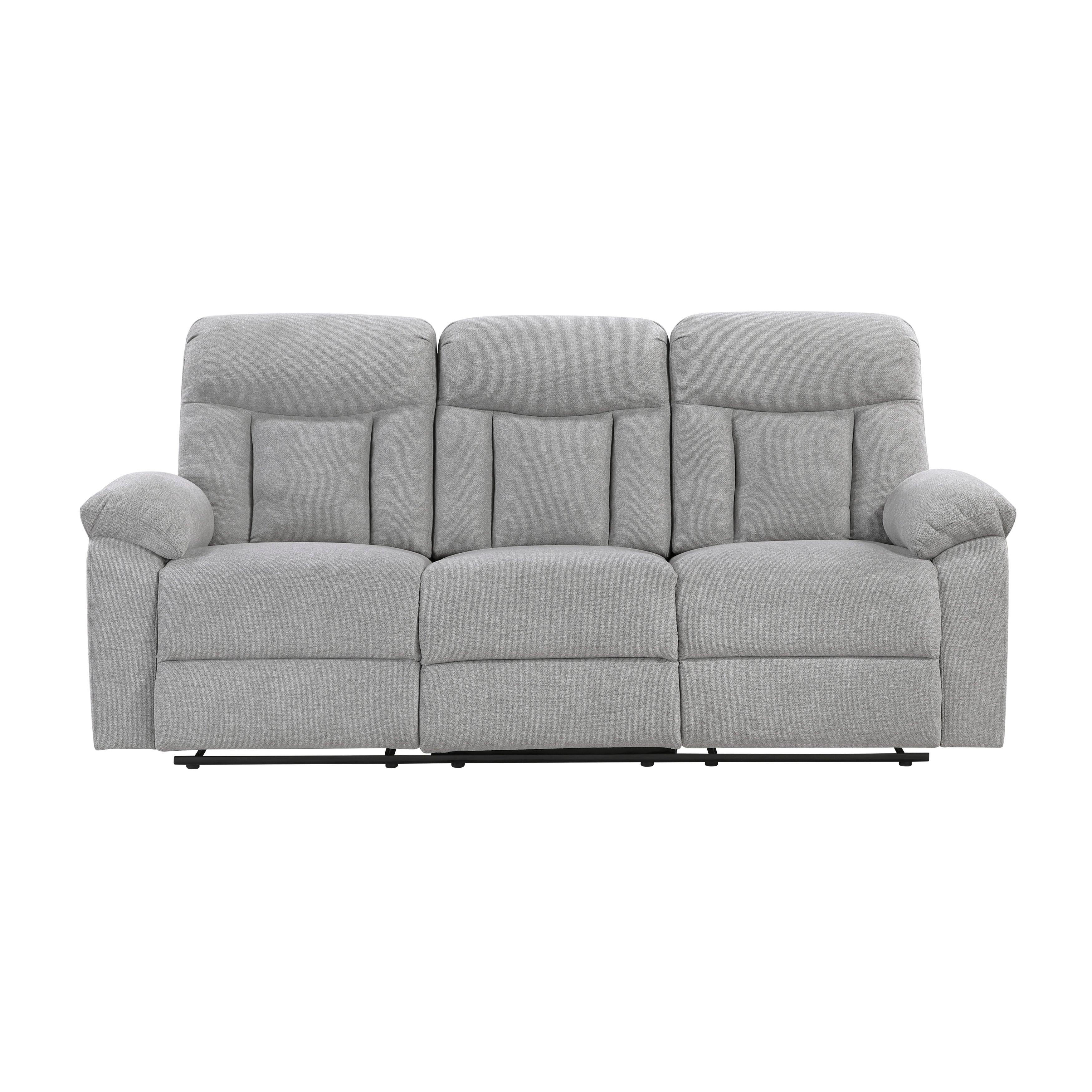 Jules Gray Double Reclining Sofa – Luna Furniture