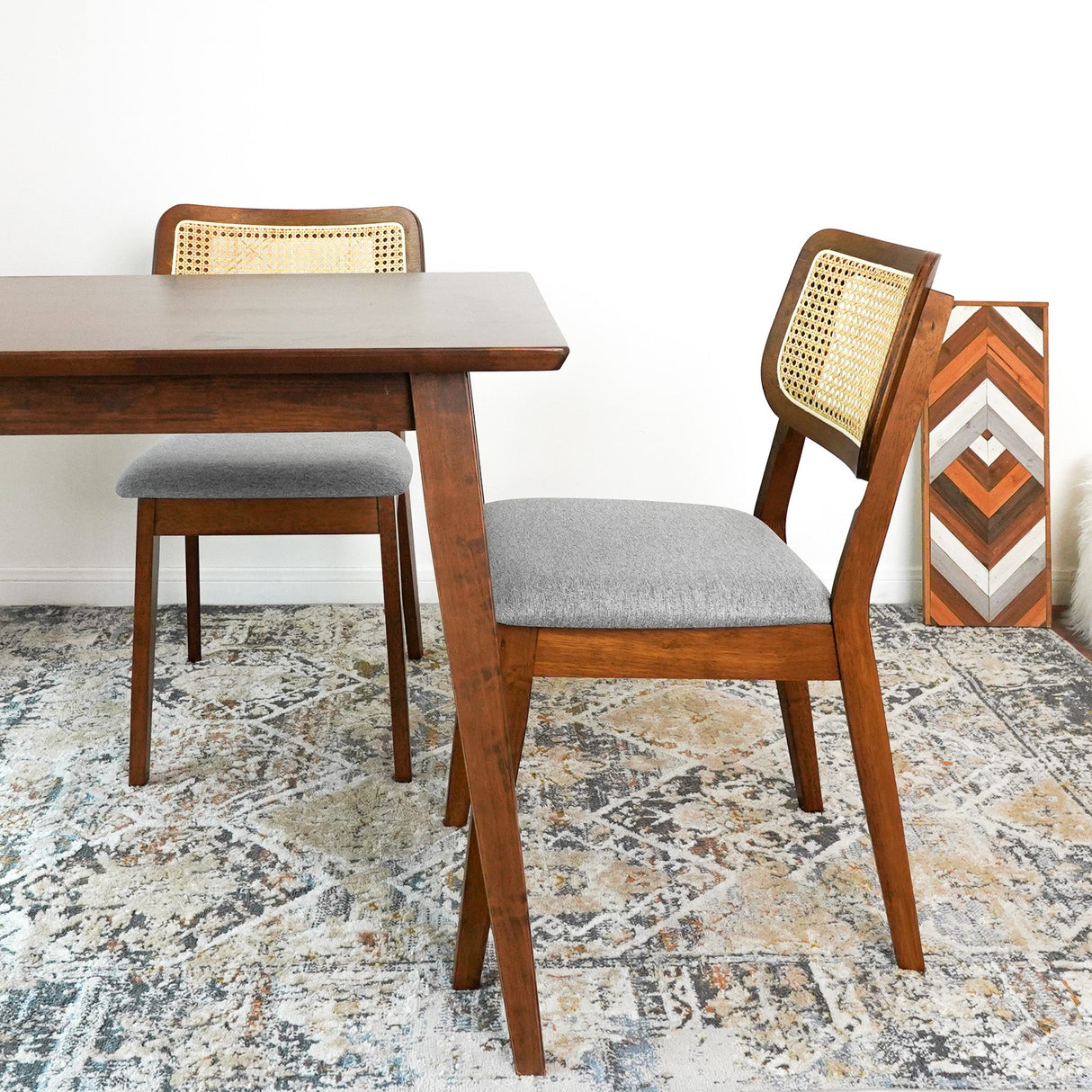 Kaden Dark Gray Linen Dining Chair (Set Of 2) from Ashcroft Furniture - Luna Furniture