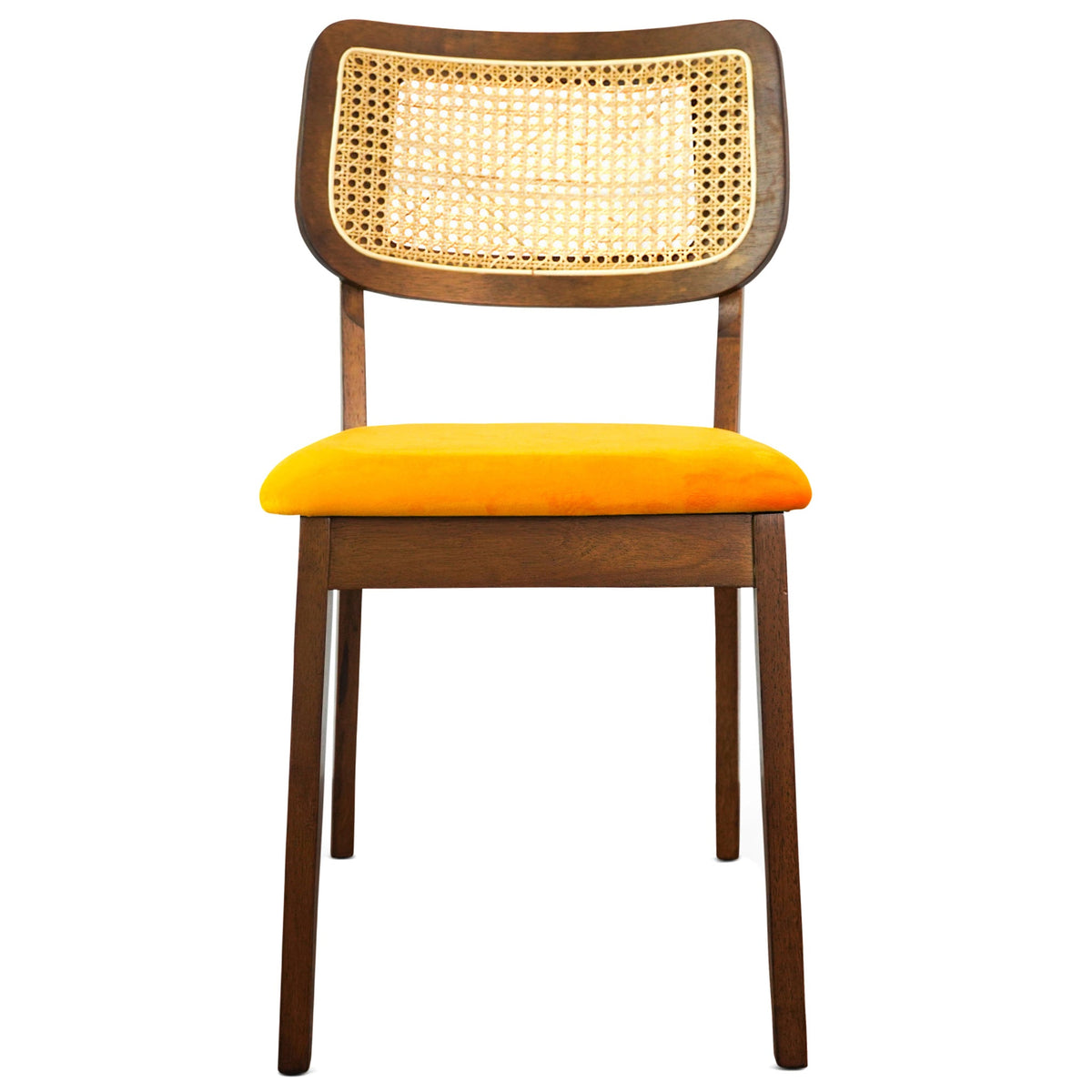 Kaden Orange Velvet Dining Chair (Set Of 2) from Ashcroft Furniture - Luna Furniture