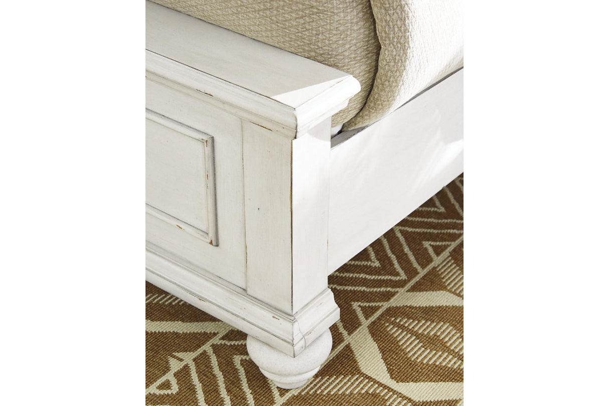 Kanwyn Whitewash California King Panel Bed from Ashley - Luna Furniture
