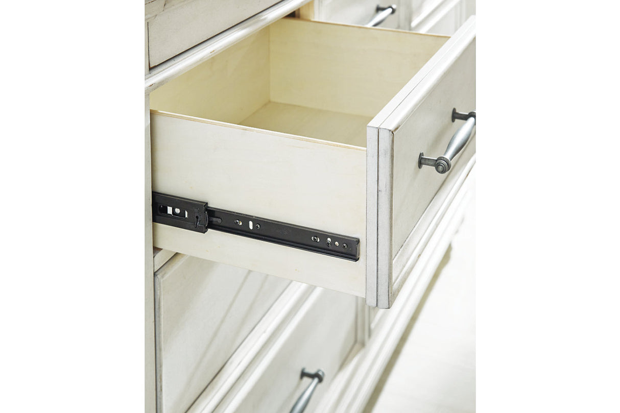 Kanwyn Whitewash Dresser and Mirror from Ashley - Luna Furniture