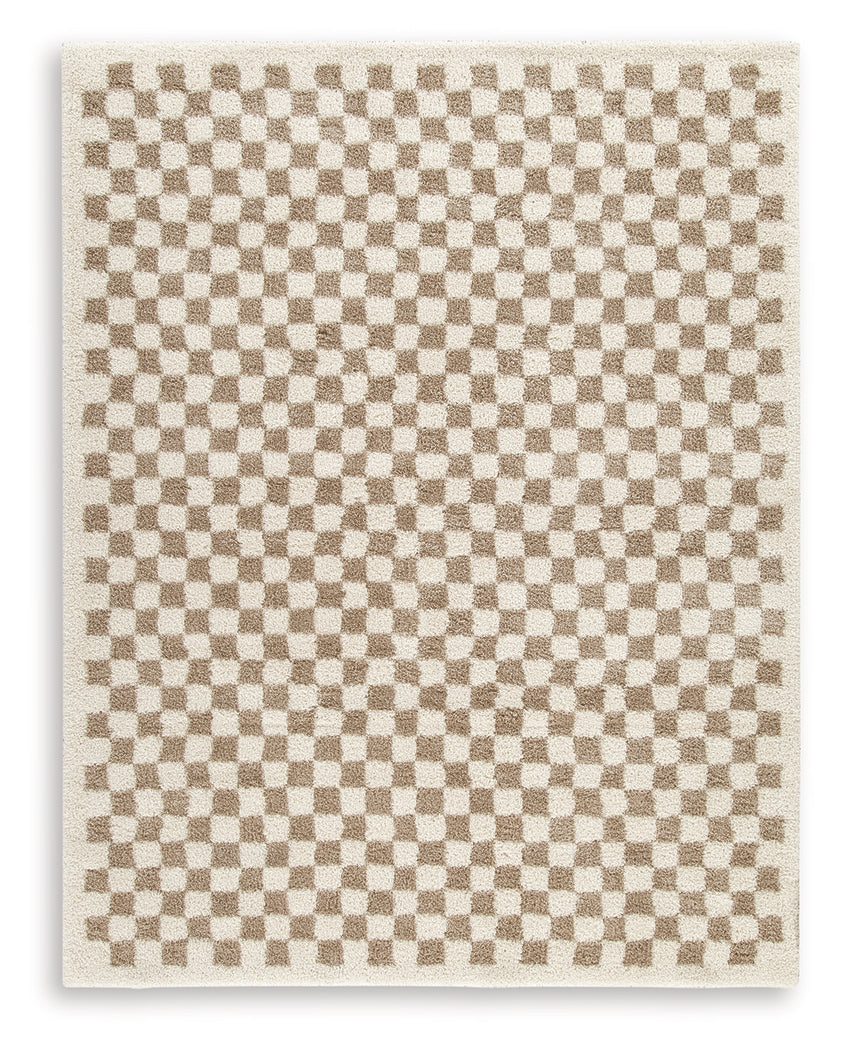 Karamen Taupe/Ivory Large Rug from Ashley Furniture - Luna Furniture
