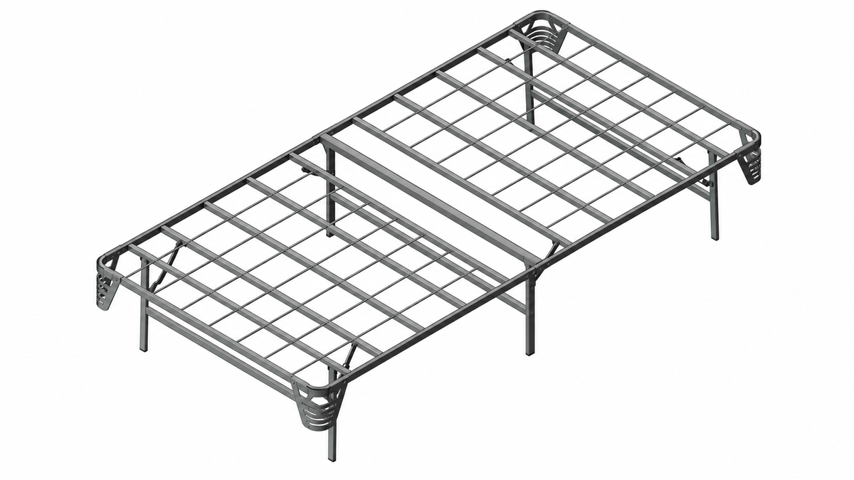 Framos Silver California King Metal Bed Foundation