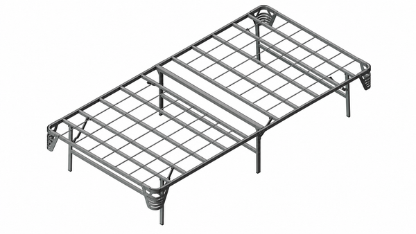Framos Silver California King Metal Bed Foundation