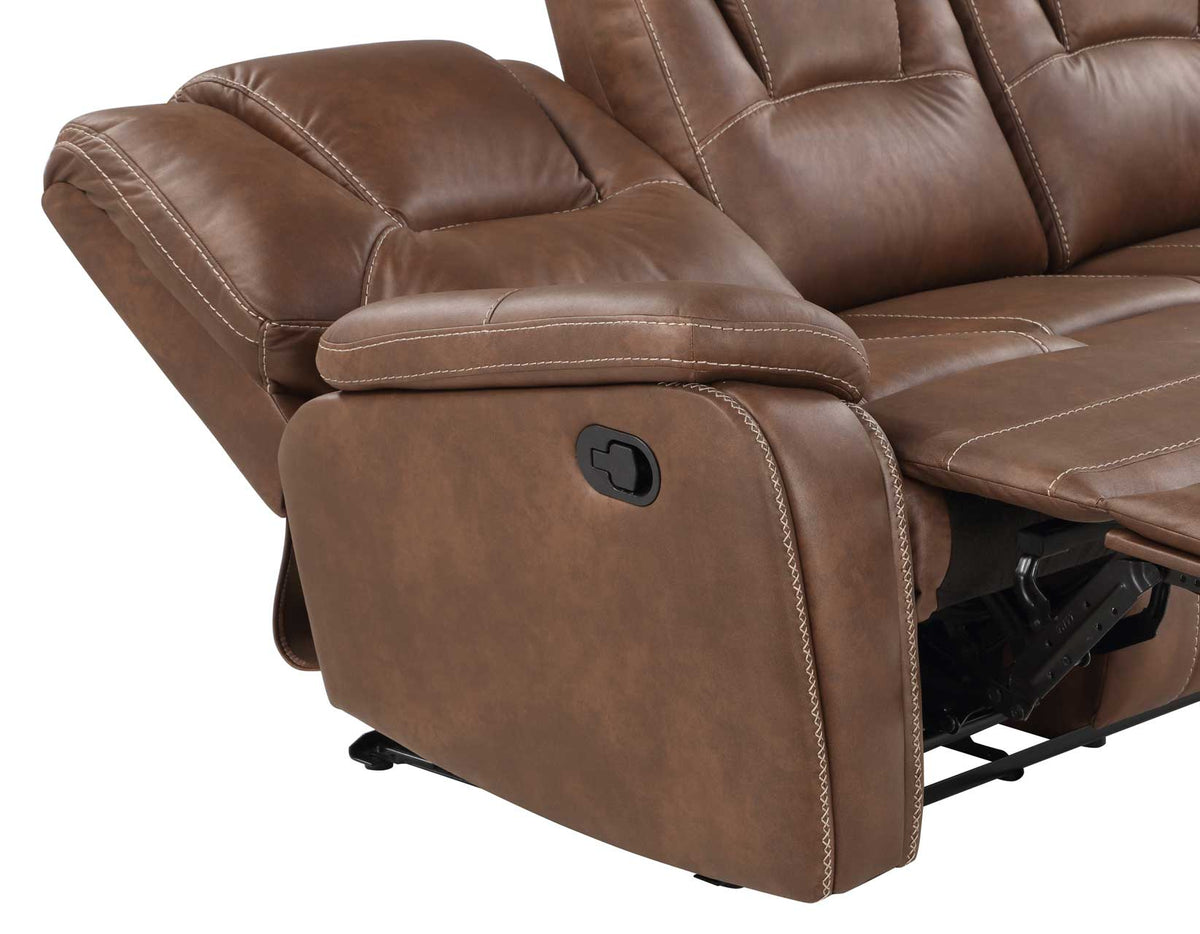 Katrine Brown 3-Piece Reclining Living Room Set from Steve Silver - Luna Furniture