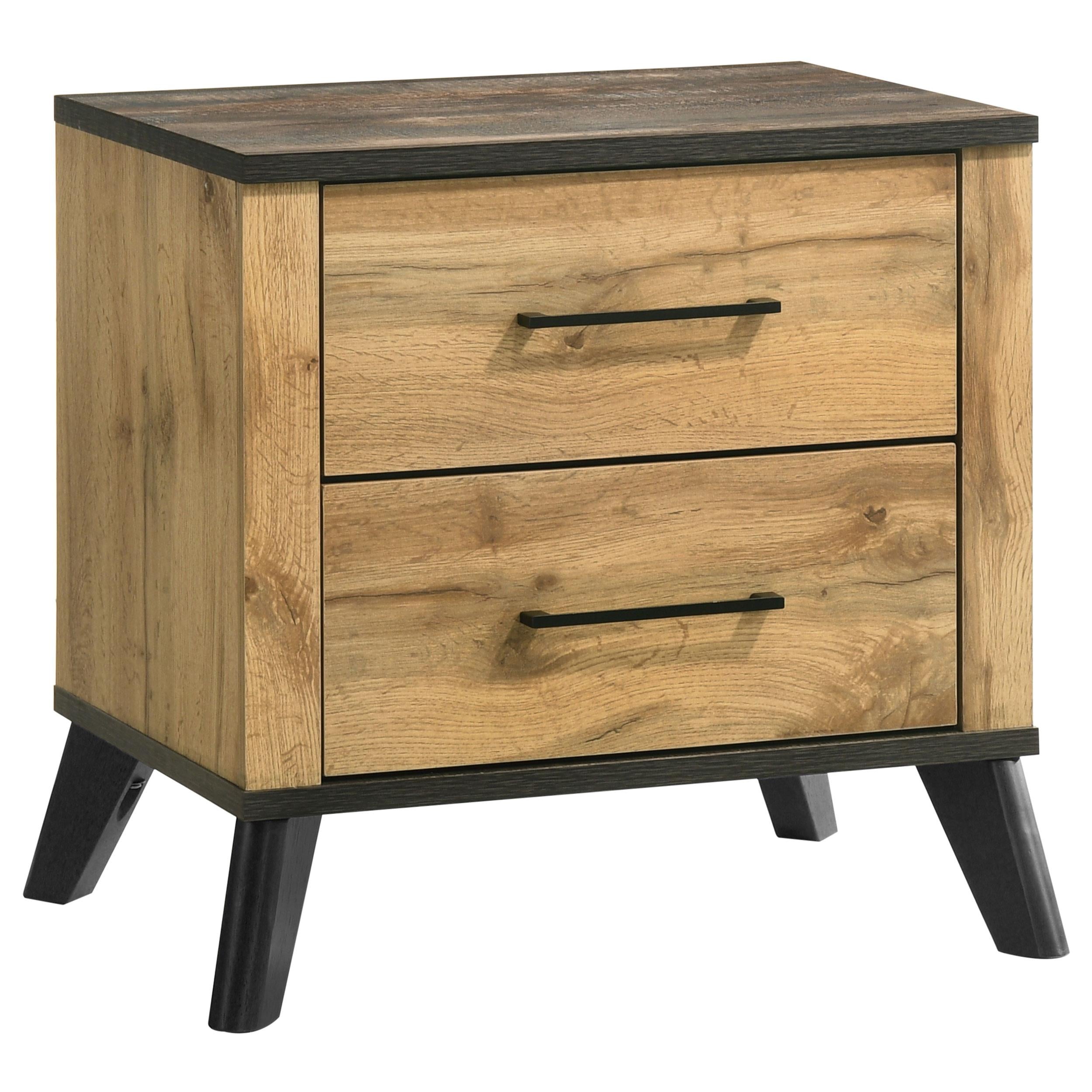 家具 PYR NIGHT Kaywood Natural Pine 2-Drawer Nightstand – Luna Furniture