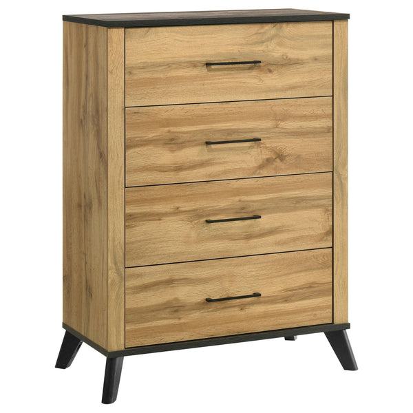 Kaywood Natural Pine 4-Drawer Bedroom Chest