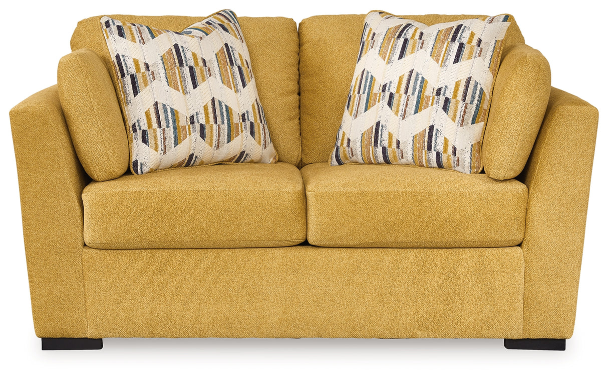 Keerwick Sofa, Loveseat, Chair and Ottoman in Sunflower from Ashley - Luna Furniture
