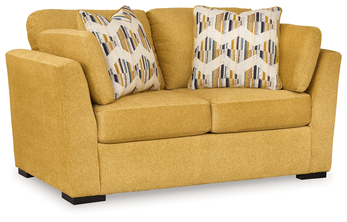 Keerwick Sunflower Sofa, Loveseat, Ottoman and 2 Chairs from Ashley - Luna Furniture