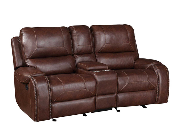 Keily Brown Manual Glider Reclining Loveseat