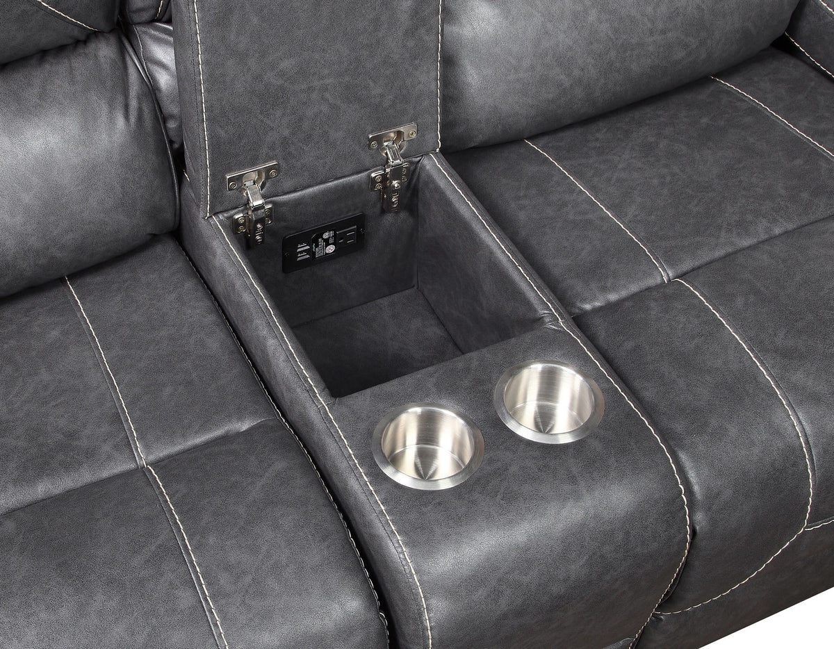 Keily Gray 3-Piece Reclining Living Room Set from Steve Silver - Luna Furniture