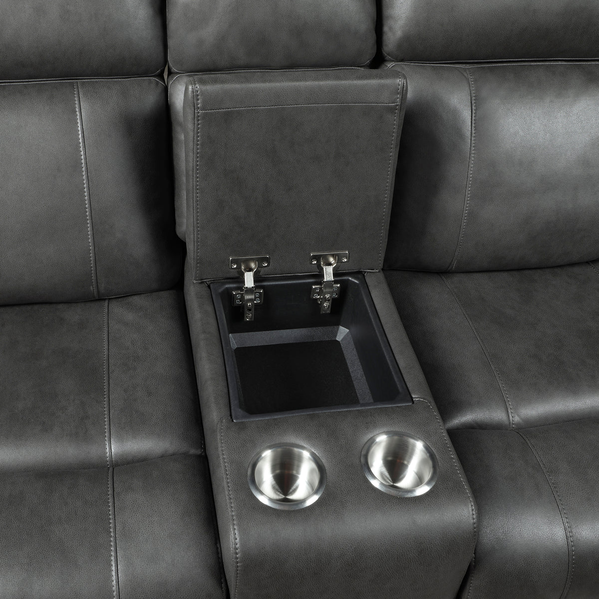 Kellen Smoky Gray Double Reclining Living Room Set from Homelegance - Luna Furniture