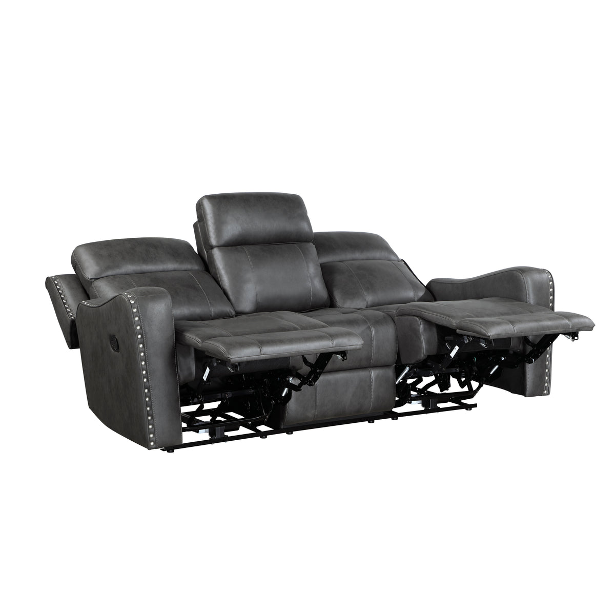 Kellen Smoky Gray Double Reclining Sofa from Homelegance - Luna Furniture