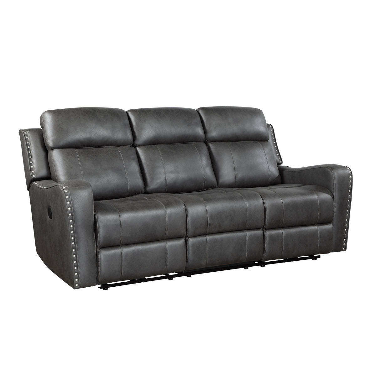 Kellen Smoky Gray Power Double Reclining Living Room Set from Homelegance - Luna Furniture