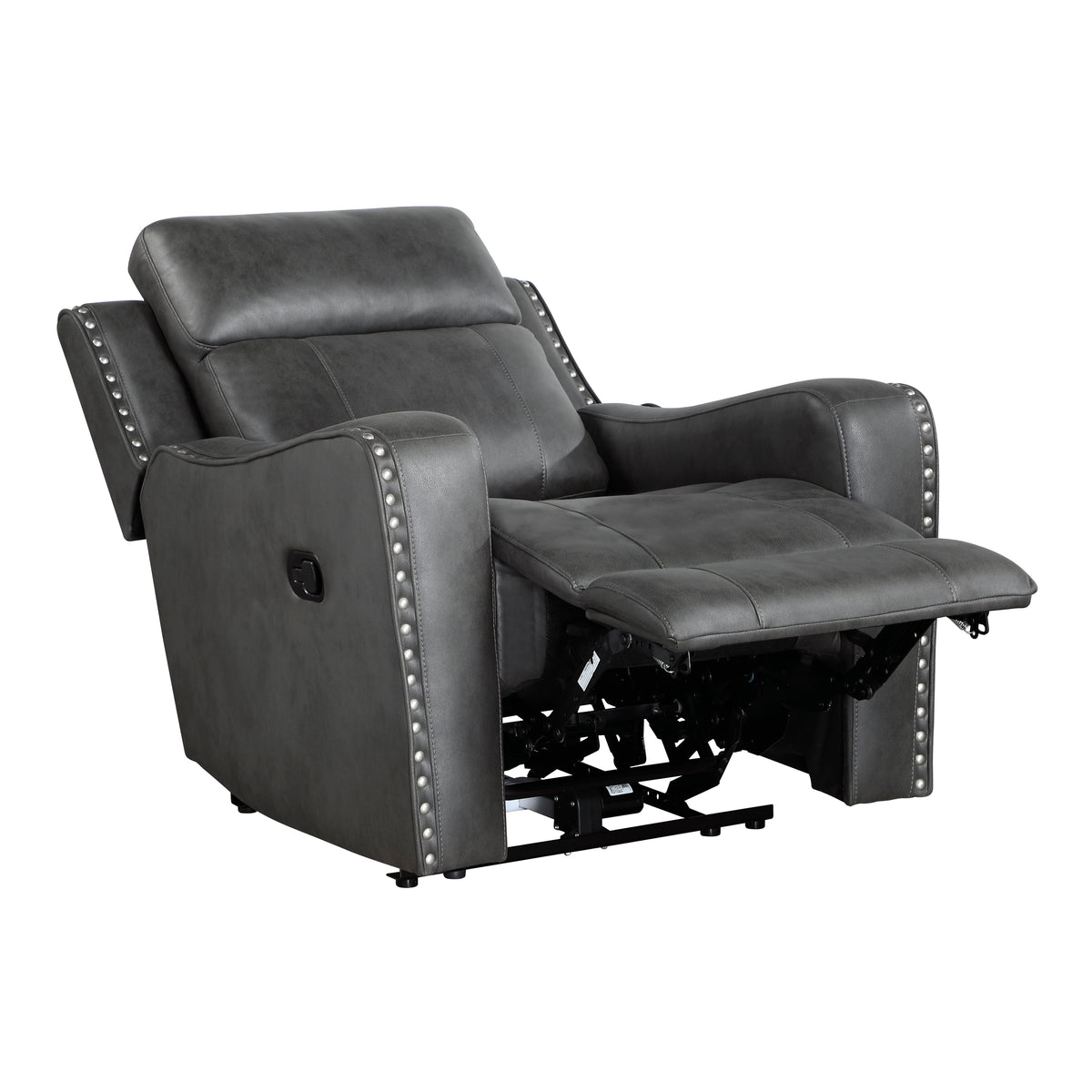 Kellen Smoky Gray Double Reclining Living Room Set from Homelegance - Luna Furniture