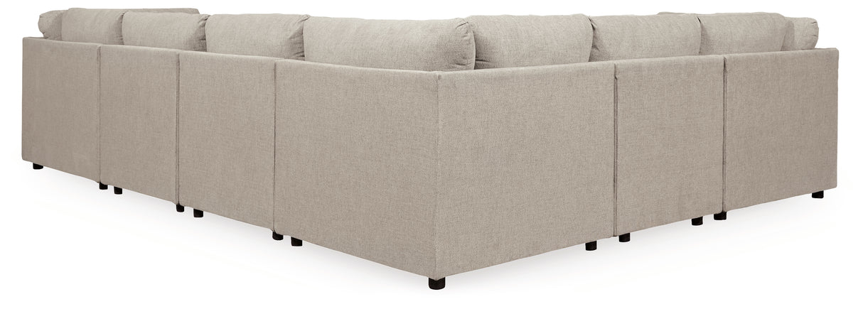 Kellway Bisque 6-Piece Sectional with Ottoman from Ashley - Luna Furniture