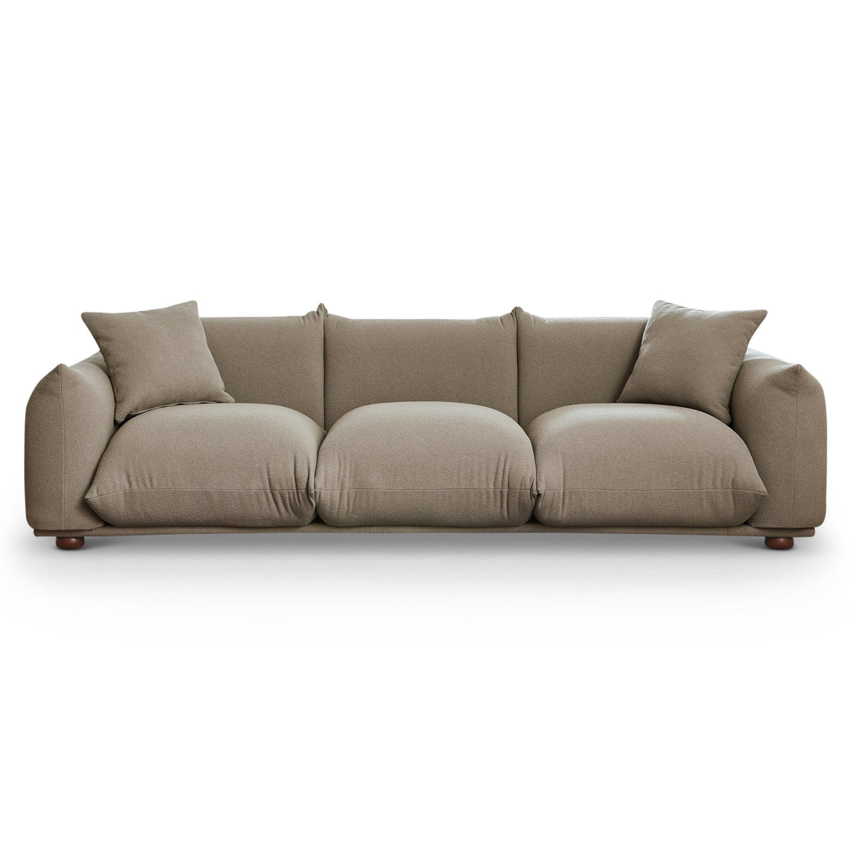 Kely 100'' Mocha Boucle Upholstered Sofa from Ashcroft Furniture - Luna Furniture