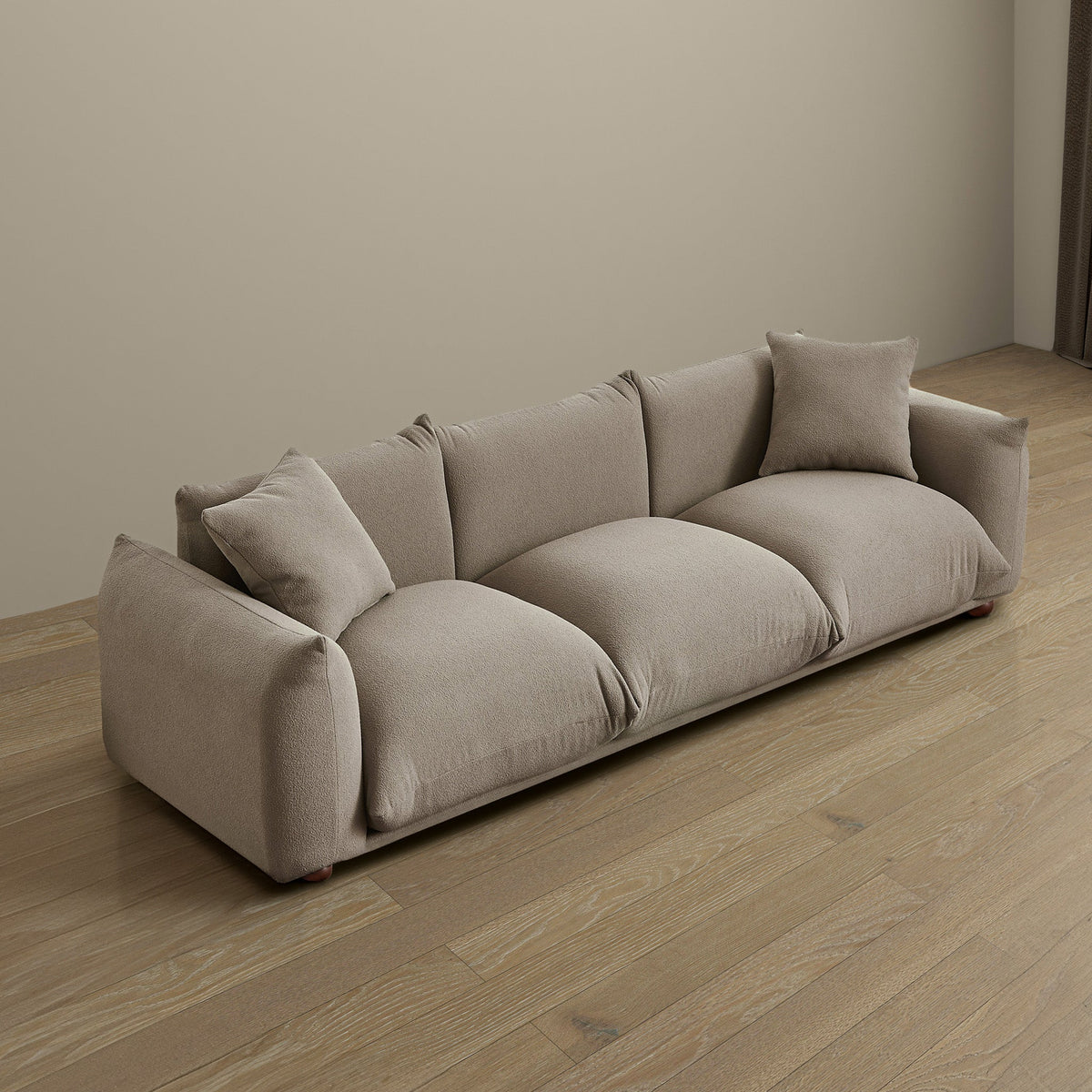 Kely 100'' Mocha Boucle Upholstered Sofa from Ashcroft Furniture - Luna Furniture