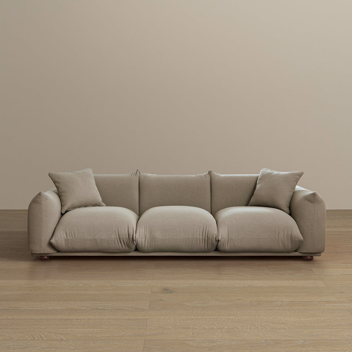 Kely 100'' Mocha Boucle Upholstered Sofa from Ashcroft Furniture - Luna Furniture