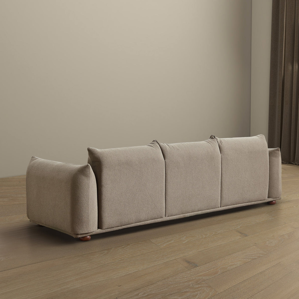 Kely 100'' Mocha Boucle Upholstered Sofa from Ashcroft Furniture - Luna Furniture