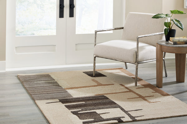 Kencher Beige/Brown Medium Rug