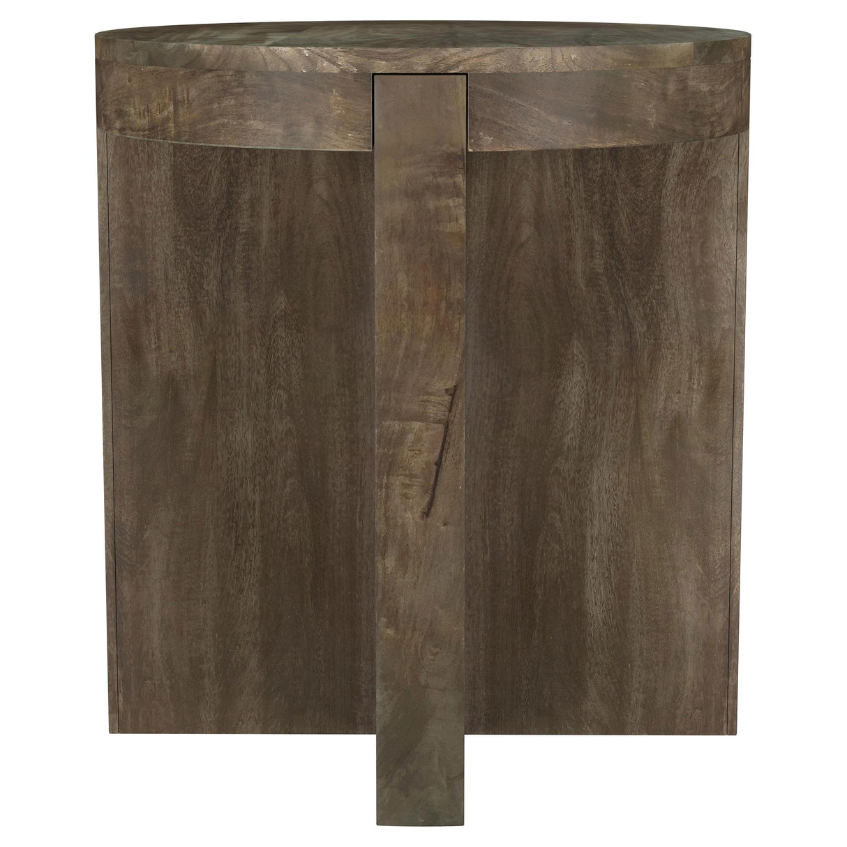 Kinkaid Brown Round Solid Mango Wood End Table from Coaster - Luna Furniture