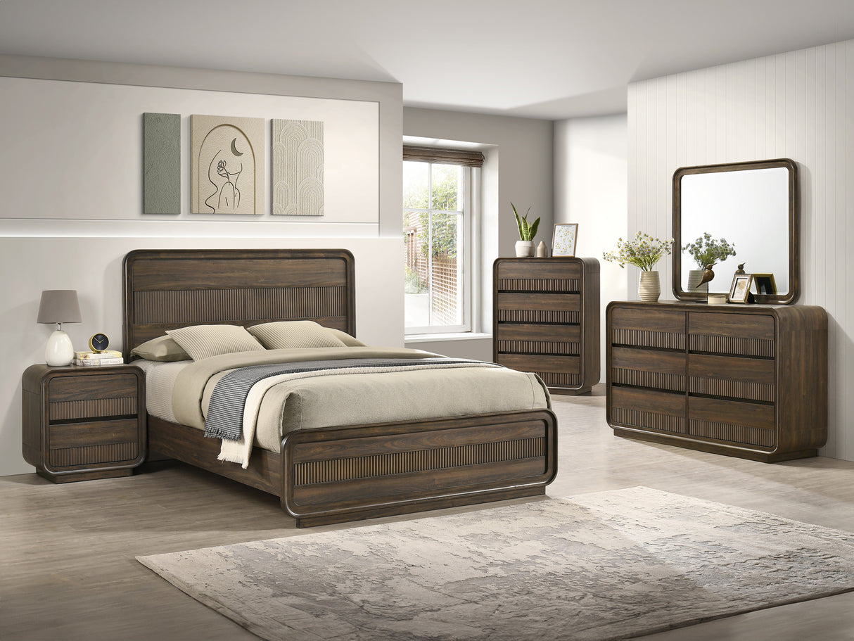 Kinkaid Warm Wood Queen Bed from Crown Mark - Luna Furniture