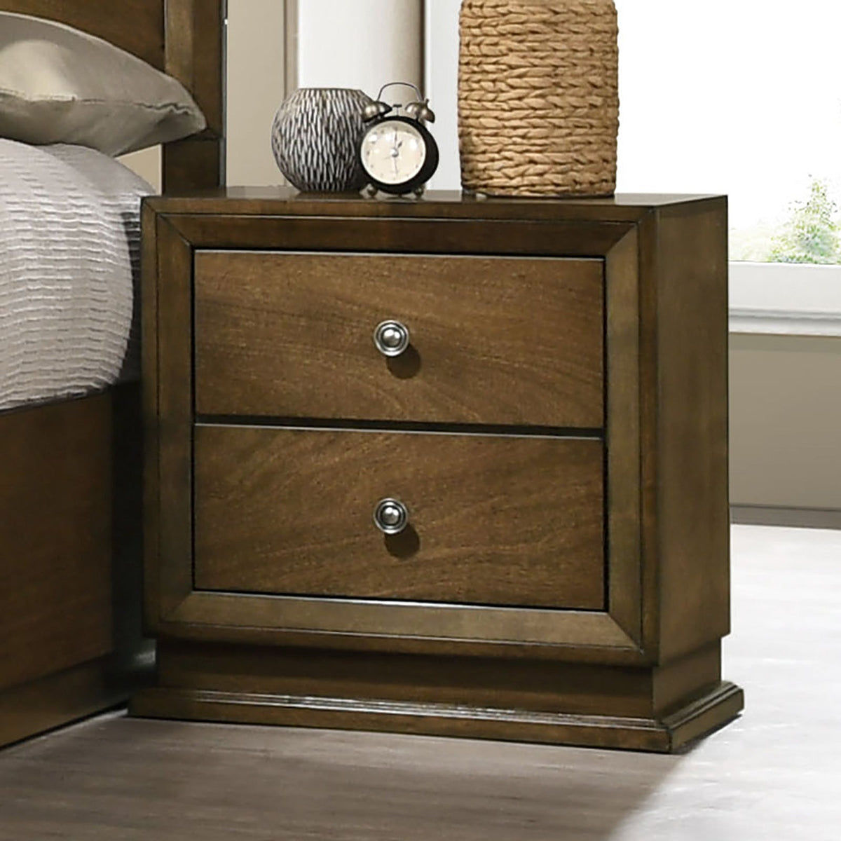 Kirkham Walnut Transitional Bedroom Set from Furniture of America - Luna Furniture