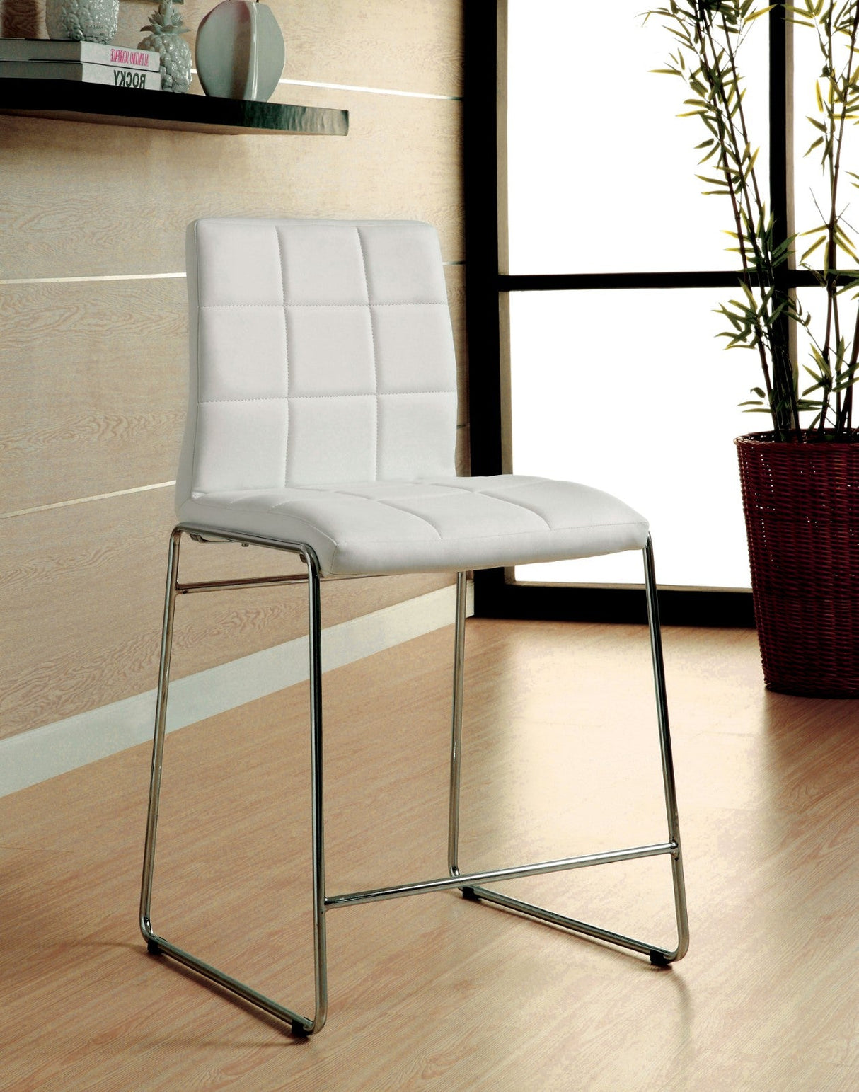 Kona White Counter Height Chair from Furniture of America - Luna Furniture