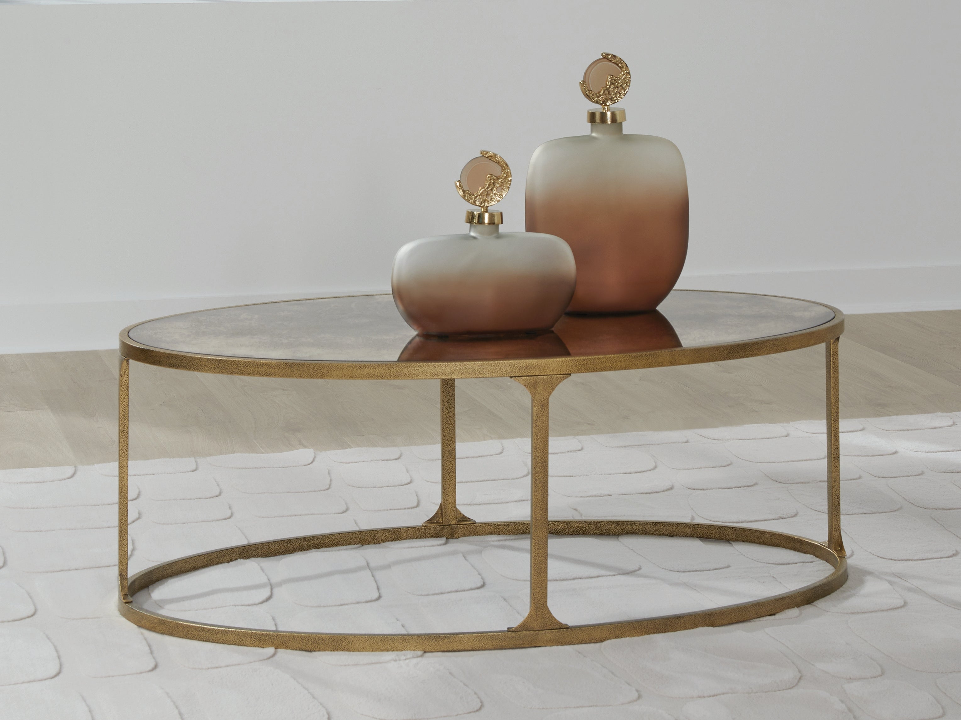Ashley Korajane Antique Gold Coffee Table – Luna Furniture