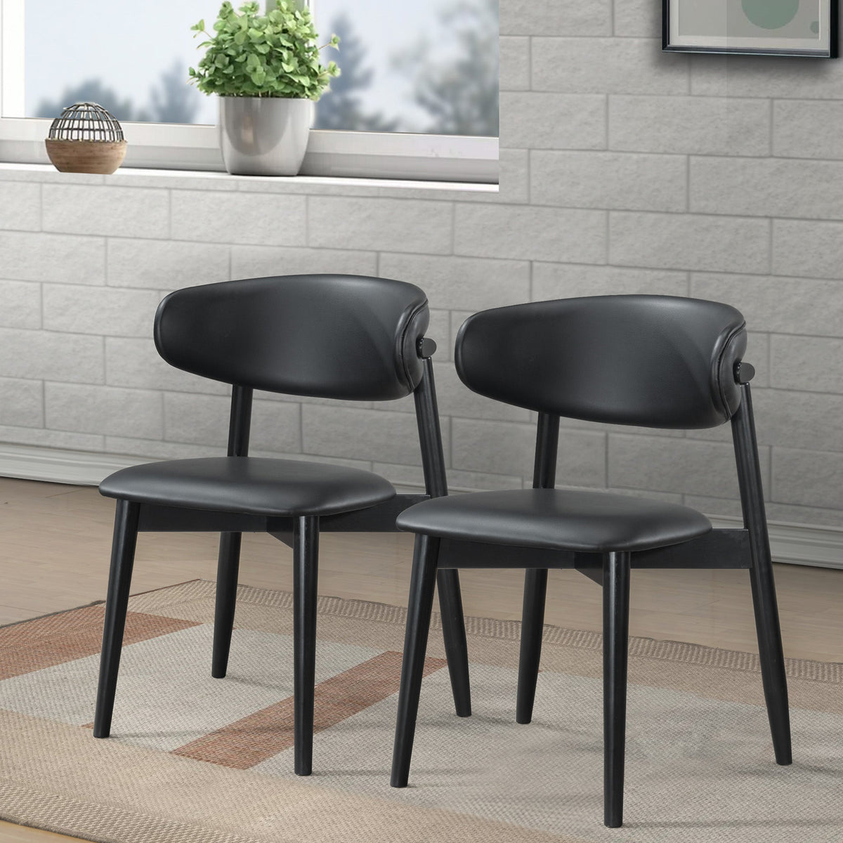 Korbin Dining Chair (Black PU) from Ashcroft Furniture - Luna Furniture