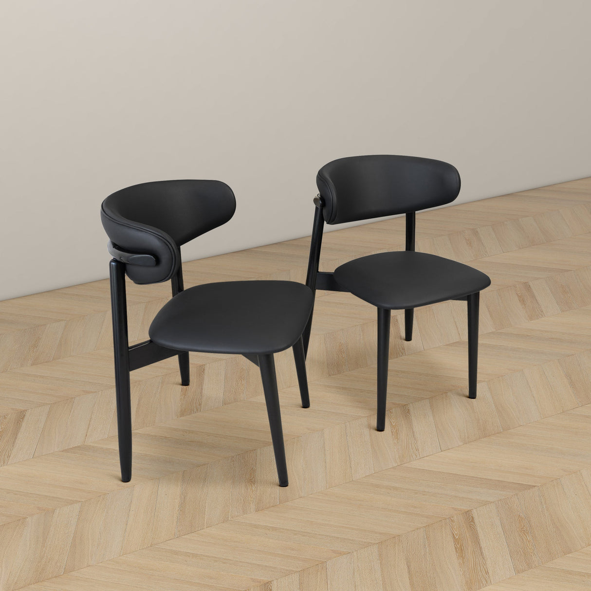 Korbin Dining Chair (Black PU) from Ashcroft Furniture - Luna Furniture