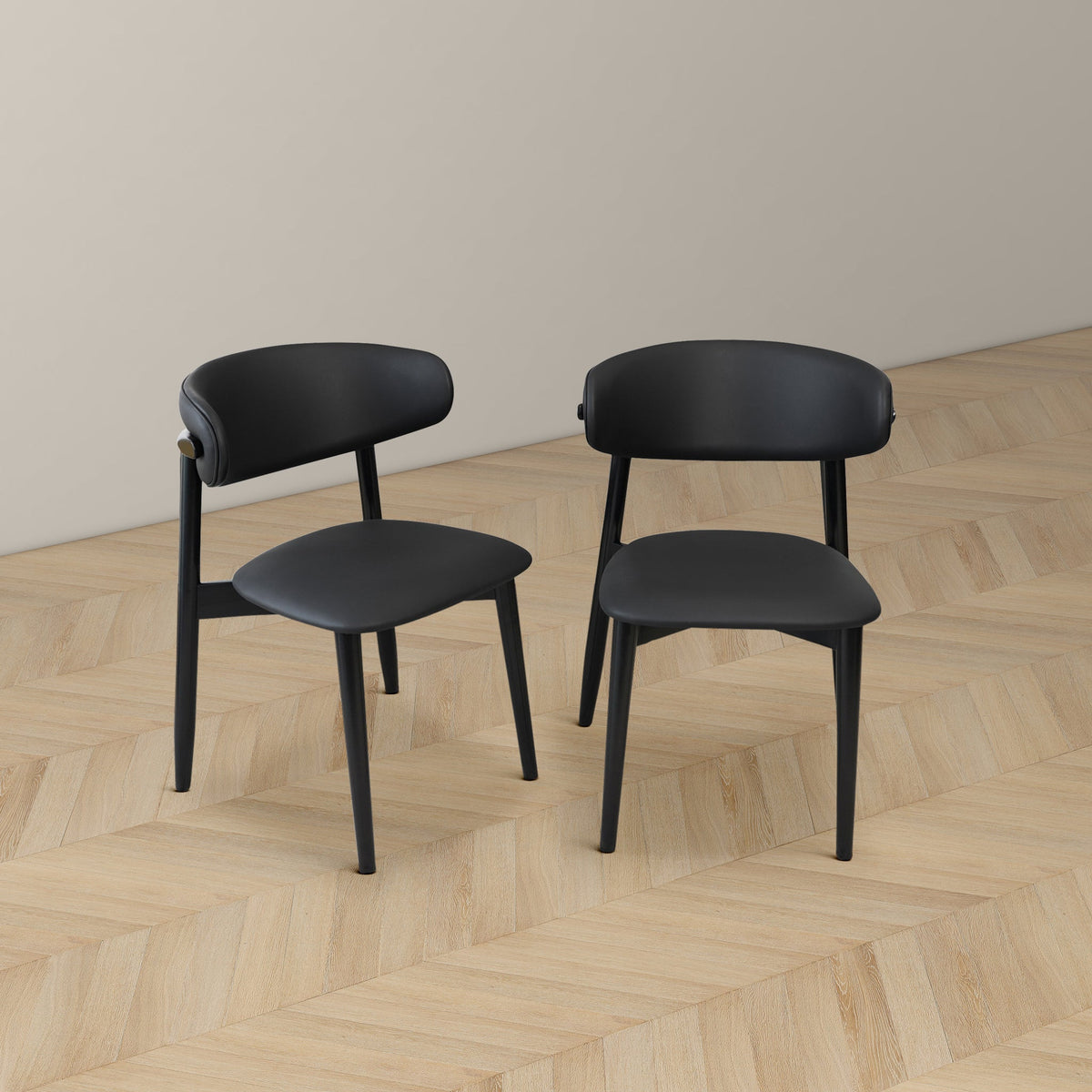 Korbin Dining Chair (Black PU) from Ashcroft Furniture - Luna Furniture