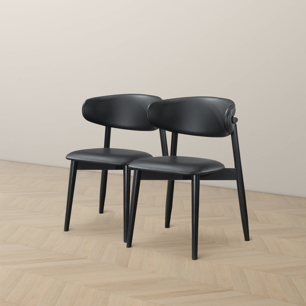 Korbin Dining Chair (Black PU) from Ashcroft Furniture - Luna Furniture