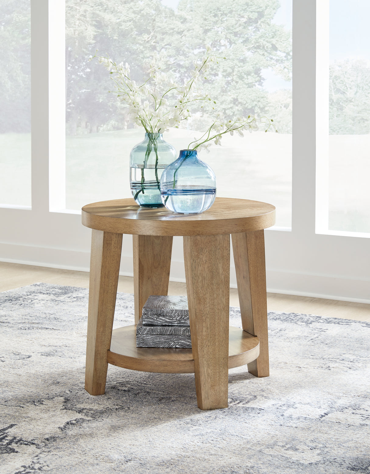 Kristiland Coffee Table with 1 End Table in Light Brown from Ashley - Luna Furniture