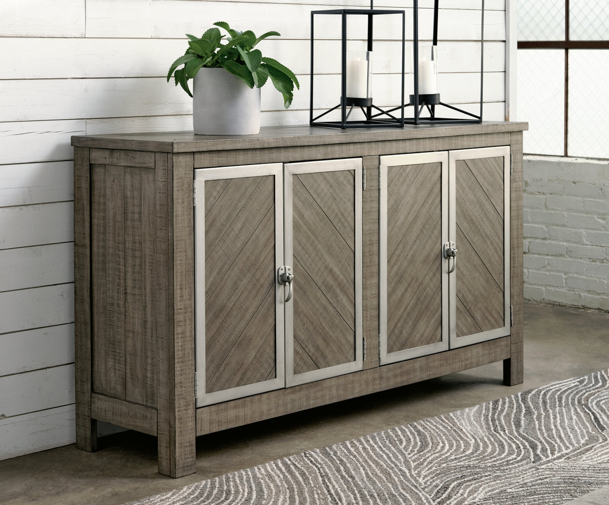 Krystanza Weathered Gray Dining Server from Ashley Furniture - Luna Furniture