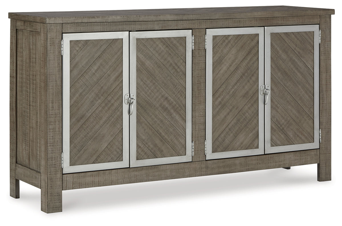 Krystanza Weathered Gray Dining Server from Ashley Furniture - Luna Furniture